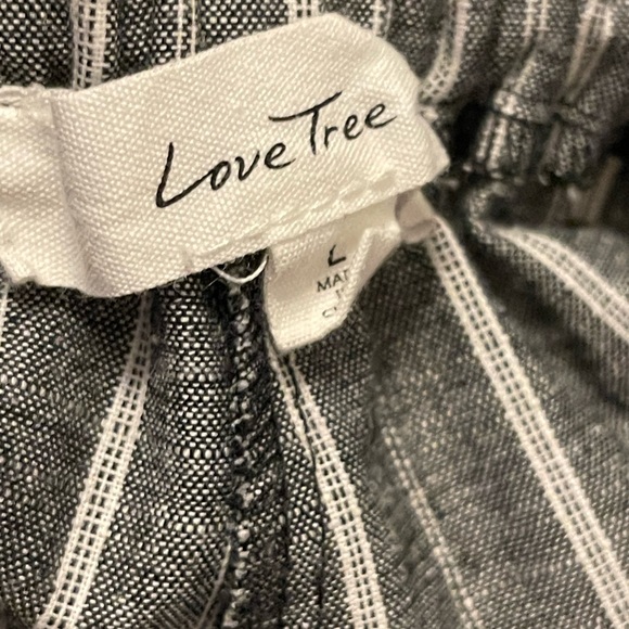 Love Tree High Waisted Shorts Grey and White Large - Picture 3 of 4